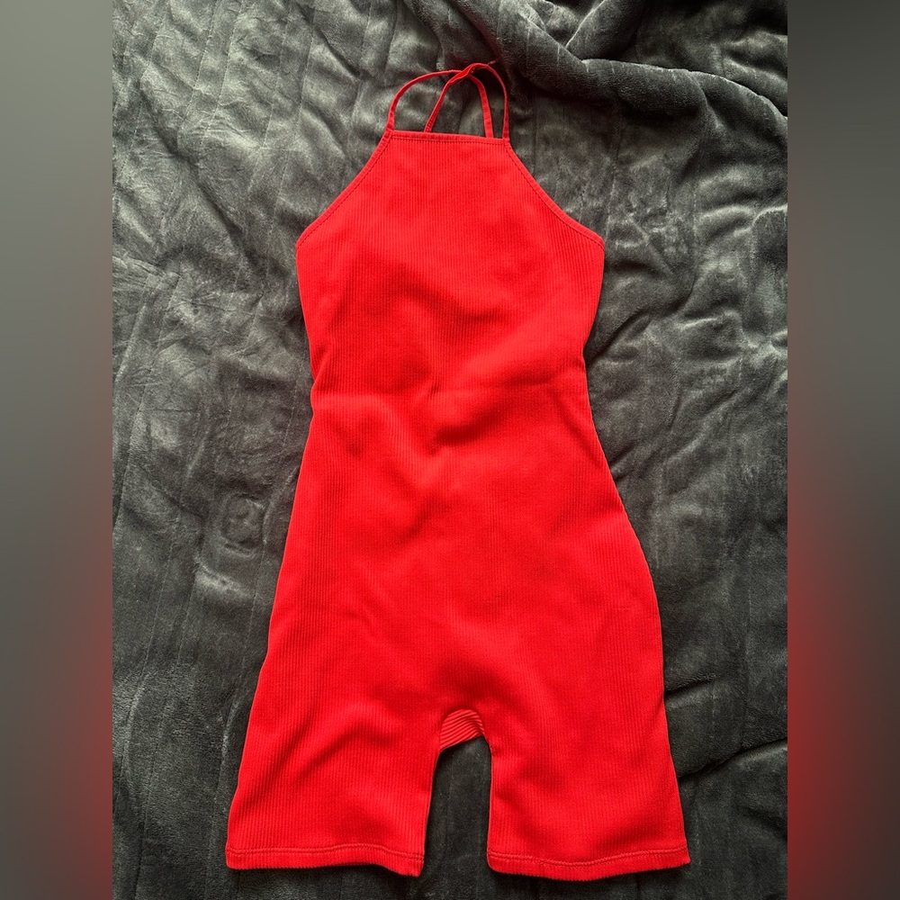 Red body suit